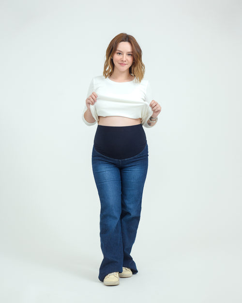 Jeans Palazzo - Azul